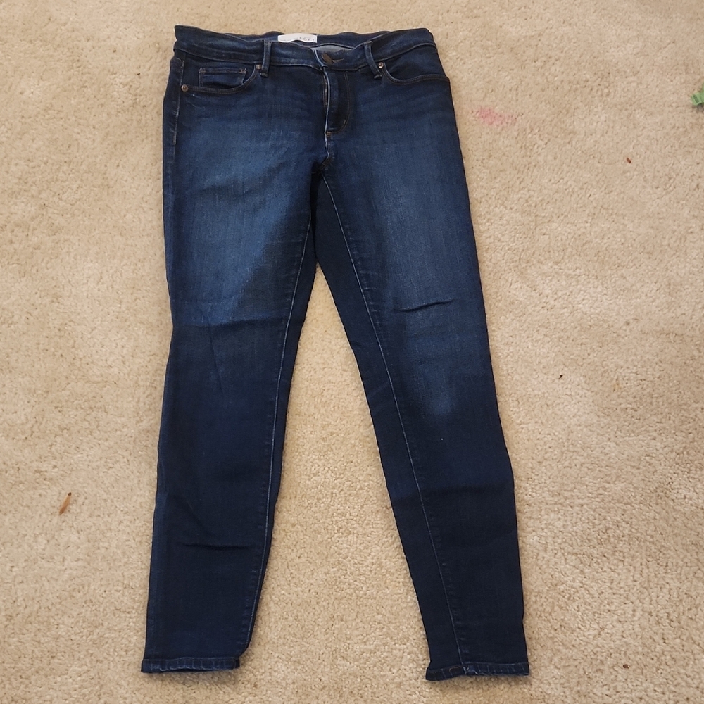 LOFT Dark Indigo Skinny Jeans